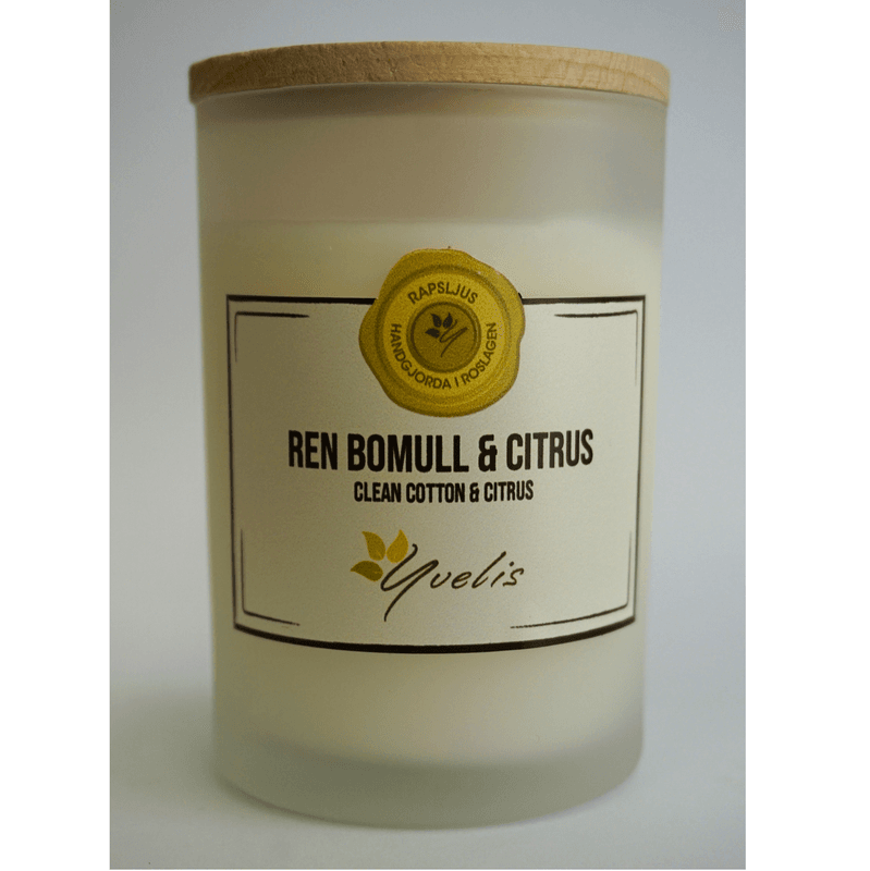 Duftlys Ren bomull & citrus